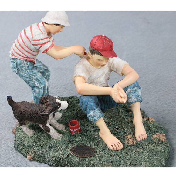 Norman Rockwell MISCHIEF MAKER Figurine 1992 Boys Will Be Boys Dog Trust Edition - Picture 6 of 10